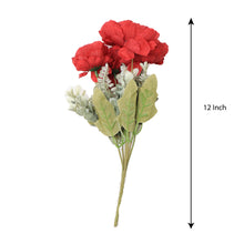 Load image into Gallery viewer, Artificial Flower - Peony Bunch, Cherry Red, 1 Sprig