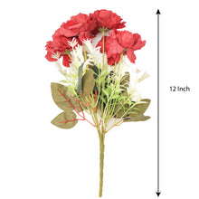 Load image into Gallery viewer, Artificial Flower - Peony Bouquet, Ruby Red, 1 Sprig