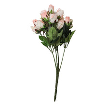 Load image into Gallery viewer, Artificial Flower Rose Bunch - Peach With Cream

