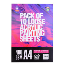 Load image into Gallery viewer, Acrylic Painting sheets A4- 400gsm, 10sheets
