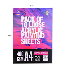 Load image into Gallery viewer, Acrylic Painting sheets A4- 400gsm, 10sheets
