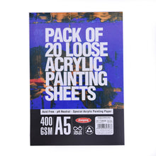Load image into Gallery viewer, Acrylic Painting sheets A5- 400gsm, 20sheets
