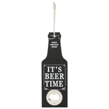 Load image into Gallery viewer, Bottle Opener It's Beer Time, 20x7x5cm - Black
