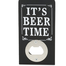 Load image into Gallery viewer, Bottle Opener It's Beer Time, 20x7x5cm - Black
