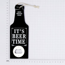 Load image into Gallery viewer, Bottle Opener It's Beer Time, 20x7x5cm - Black
