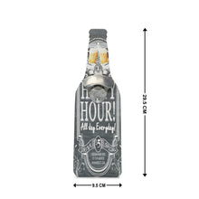 Load image into Gallery viewer, Bottle Opener Happy Hour, 30x9x1cm - Black
