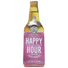 Load image into Gallery viewer, Bottle Opener Happy Hour, 30x9x1cm - Pink
