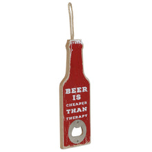 Load image into Gallery viewer, Bottle Opener Beer Cheaper, 14.5X5cm - Red
