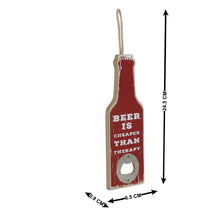 Load image into Gallery viewer, Bottle Opener Beer Cheaper, 14.5X5cm - Red
