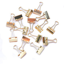 Load image into Gallery viewer, Blinder Clips 19mm Gold - 15pc Bottle
